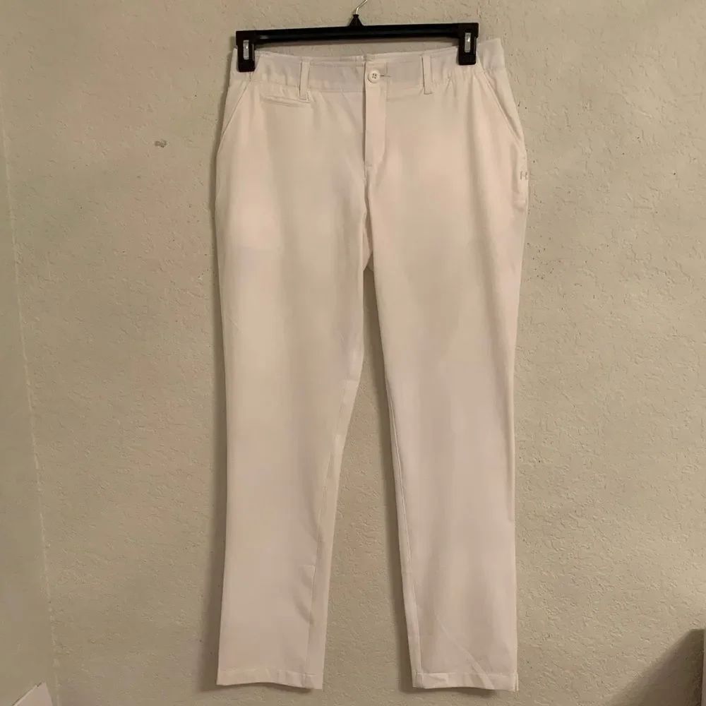 Under Armour Women's White Straight Leg Pants Size 8